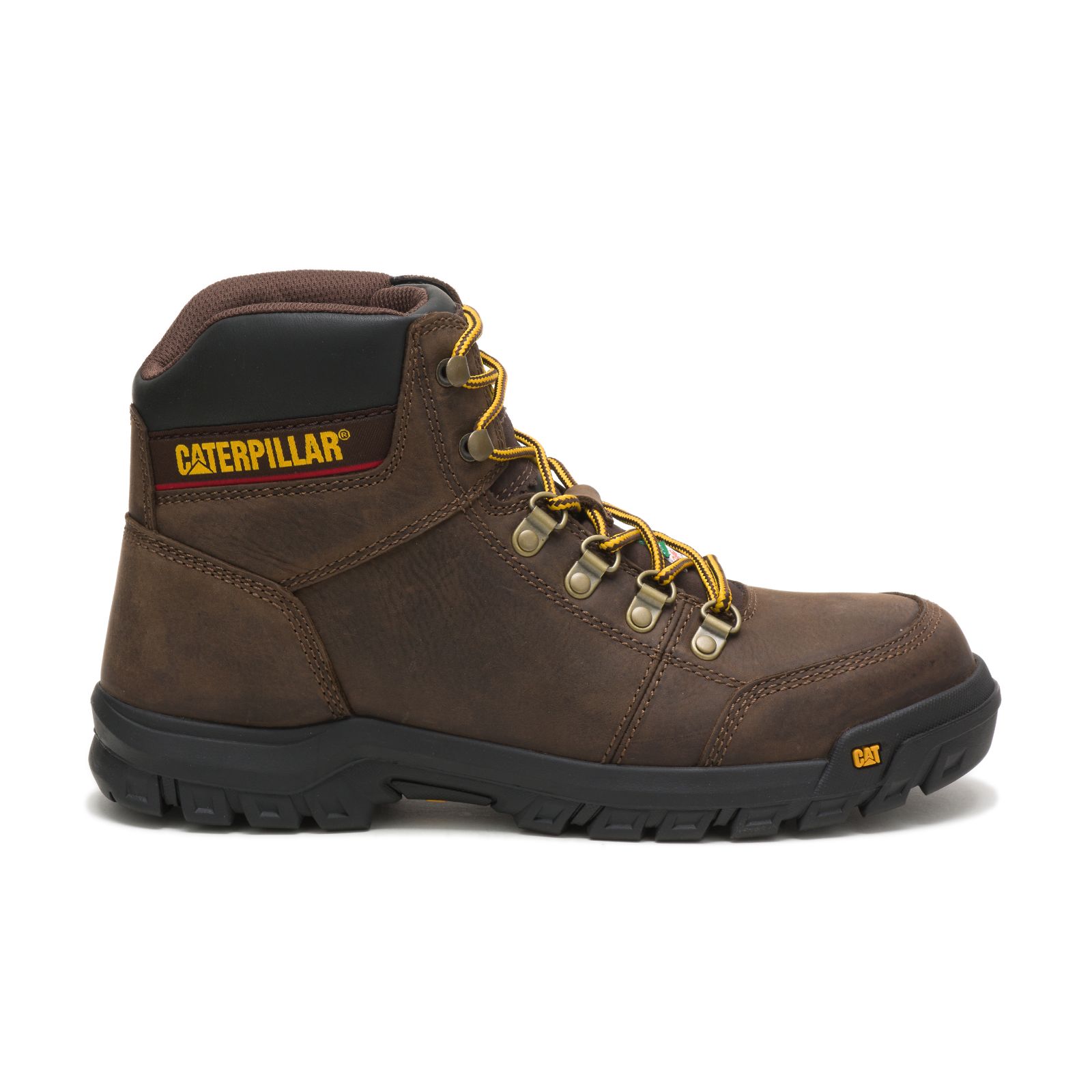 Caterpillar Boots Sale Pakistan - Caterpillar Outline Steel Toe Csa Mens Work Boots Brown (291673-KOJ)